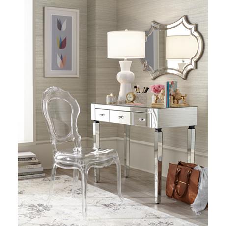 630187 luxury mirrored console table