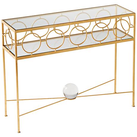 630194 luxury mirrored console table