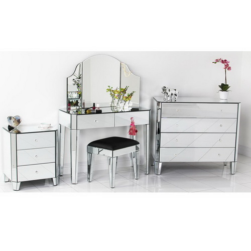 630211 luxury mirrored console table