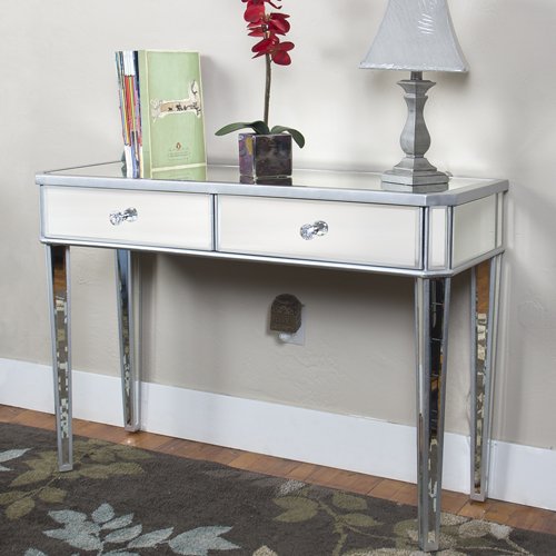 630213 luxury mirrored console table