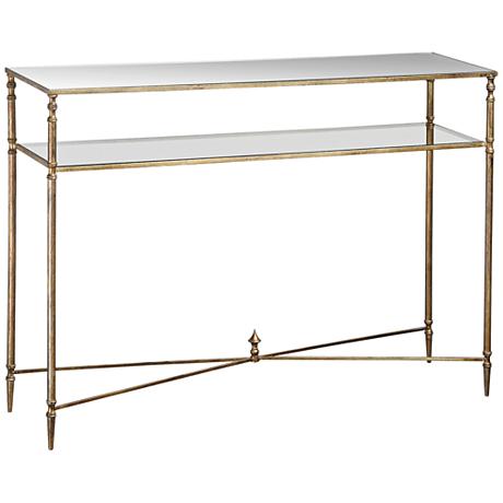 630222 luxury mirrored console table