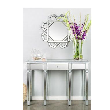 630225 luxury mirrored console table