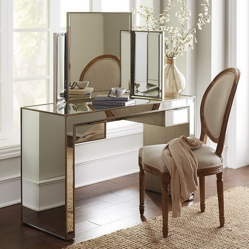 630226 luxury mirrored console table