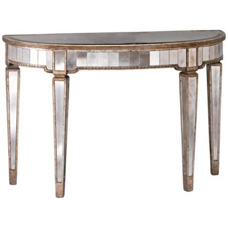 630227 luxury mirrored console table