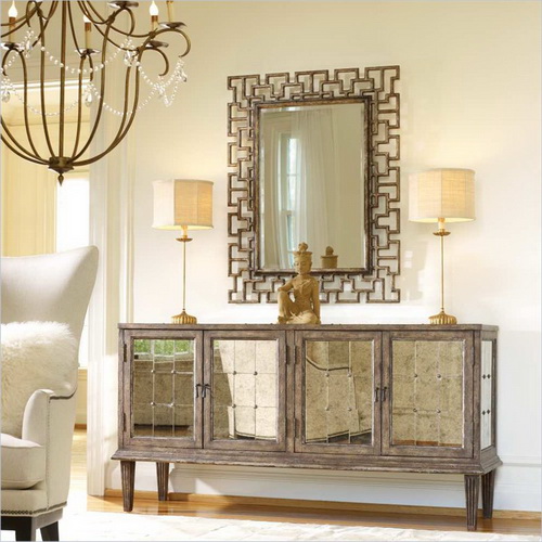 630229 luxury mirrored console table