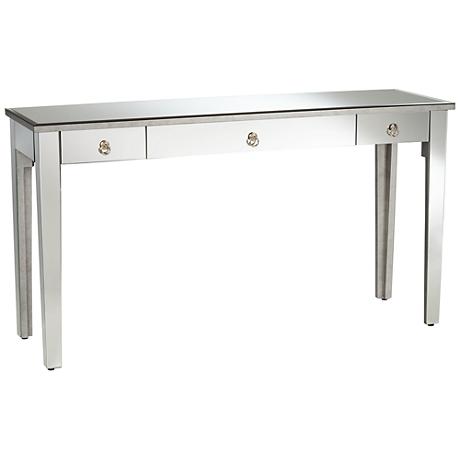 630247 antique mirrored console table