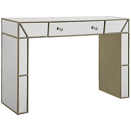 630250 antique mirrored console table