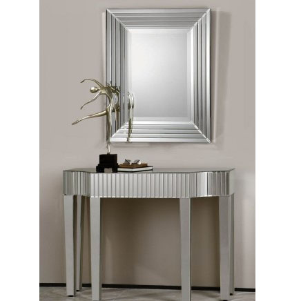 630251 antique mirrored console table