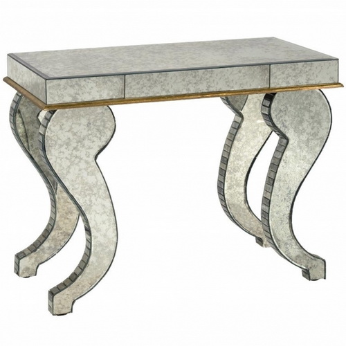 630263 antique mirrored console table