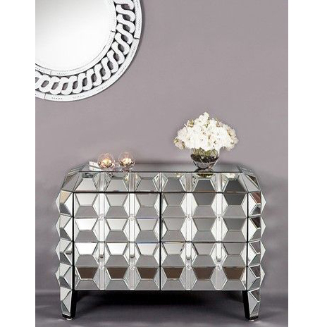 630275 italian mirrored console table