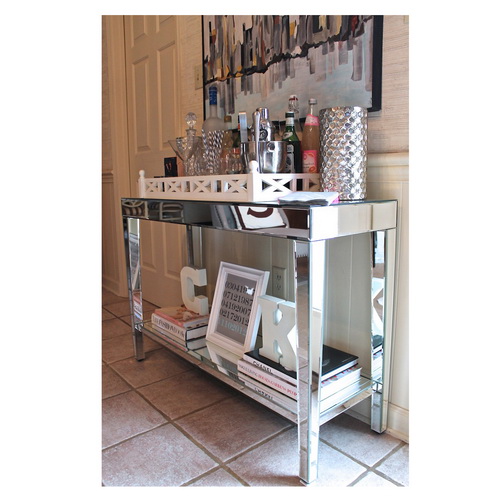 630287 italian mirrored console table