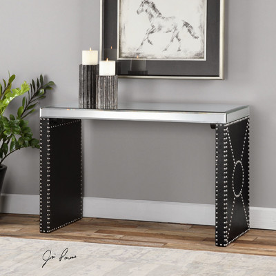 630289 italian mirrored console table