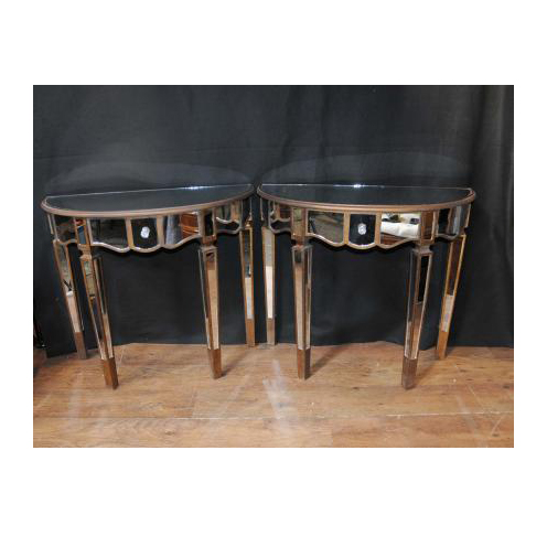 630310 glass console table mirrored console table