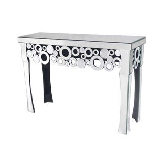 630312 glass console table mirrored console table