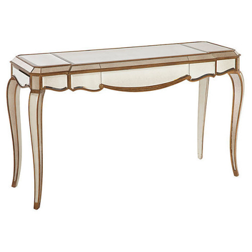 630332 wooden console table with mirror