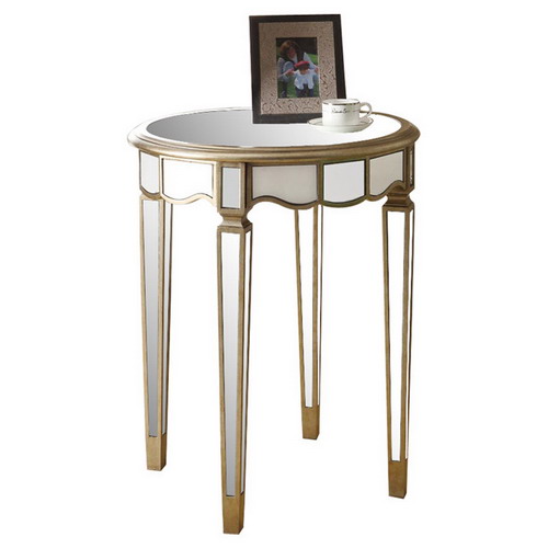 650001 Modern mirrored end table