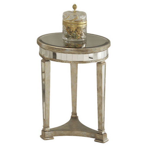 650004 Modern mirrored end table