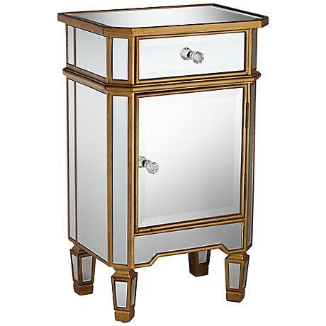 650005 Modern mirrored end table