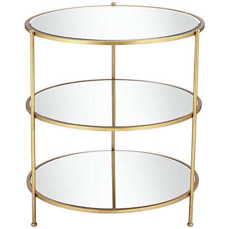 650008 Modern mirrored end table