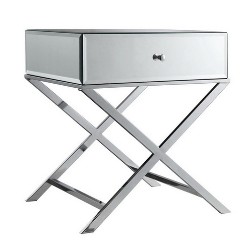 650052 Bed mirrored end table