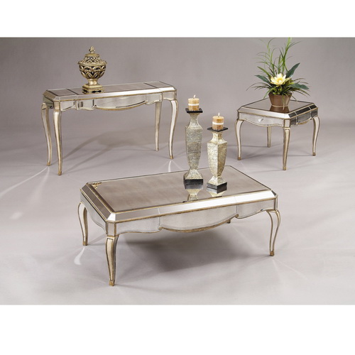 650054 Bed mirrored end table