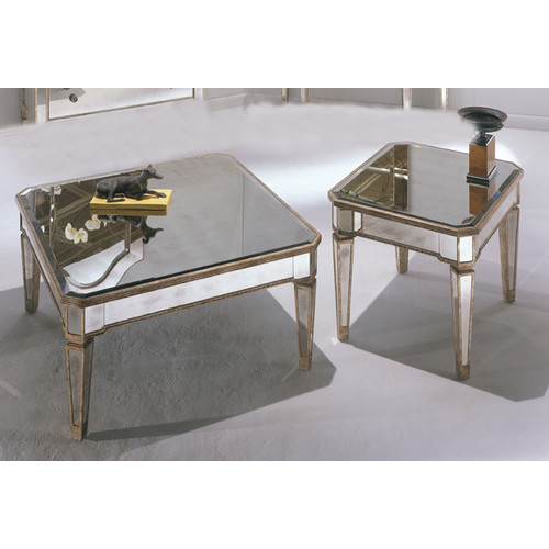 650055 Bed mirrored end table