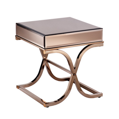 650060 Bed mirrored end table