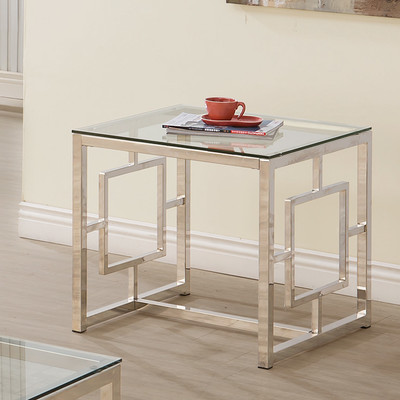 650070 Bed mirrored end table