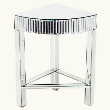 650076 Bed mirrored end table