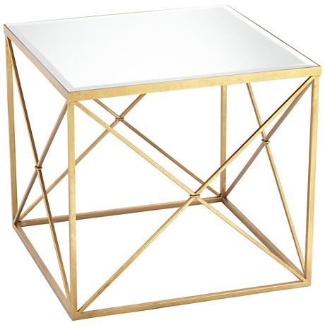 650077 Bed mirrored end table