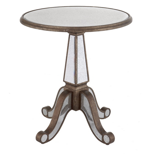 650080 Bed mirrored end table