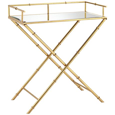 650081 Bed mirrored end table