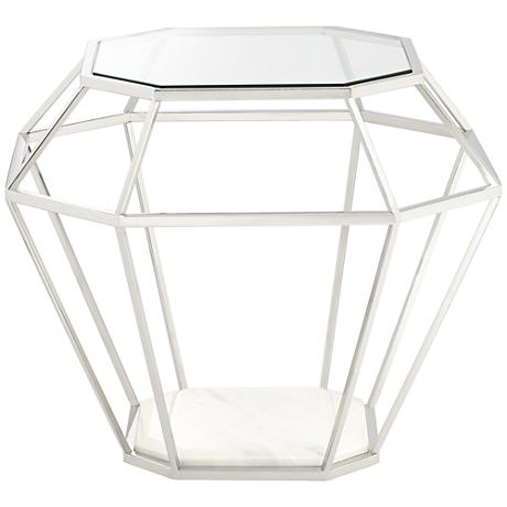 650084 Bed mirrored end table