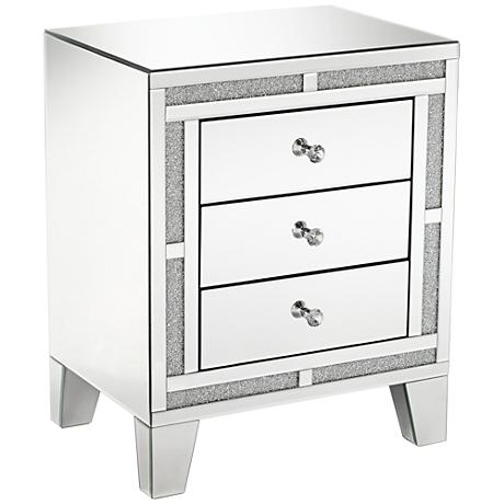 650085 Bed mirrored end table