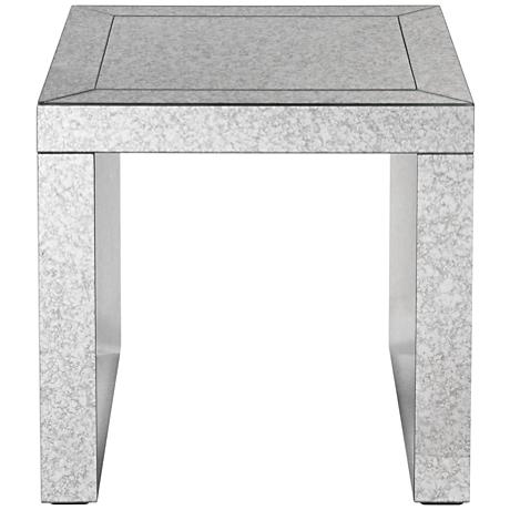 650086 Bed mirrored end table