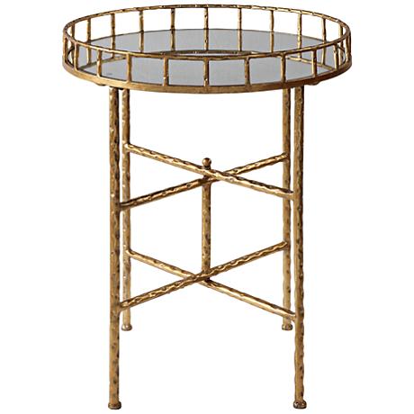 650087 Bed mirrored end table