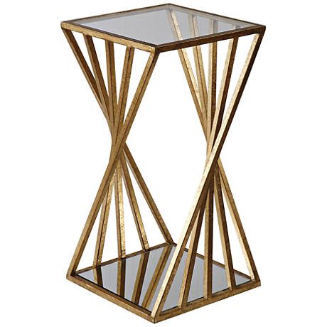 650089 Bed mirrored end table