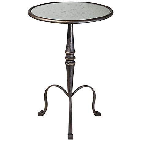 650100 Bed mirrored end table,coffee mirrored side table