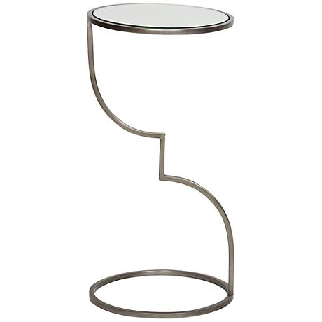 650104 Bed mirrored end table,coffee mirrored side table