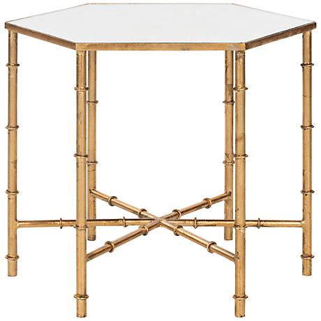 650108 Bed mirrored end table,coffee mirrored side table