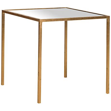 650110 Bed mirrored end table,coffee mirrored side table