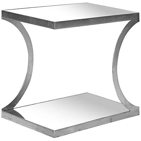 650111 Bed mirrored end table,coffee mirrored side table