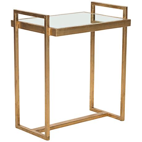 650115 Bed mirrored end table,coffee mirrored side table