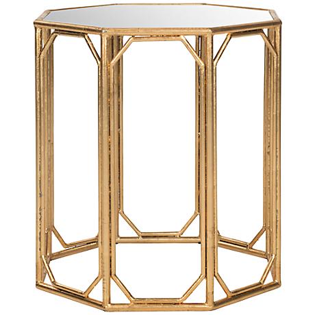 650116 Bed mirrored end table,coffee mirrored side table