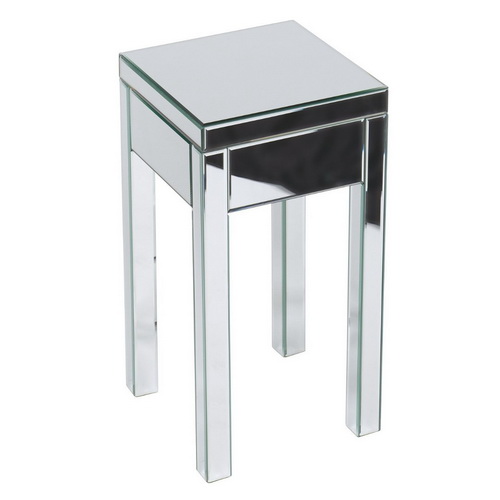 650171 simple mirrored nightstand side table