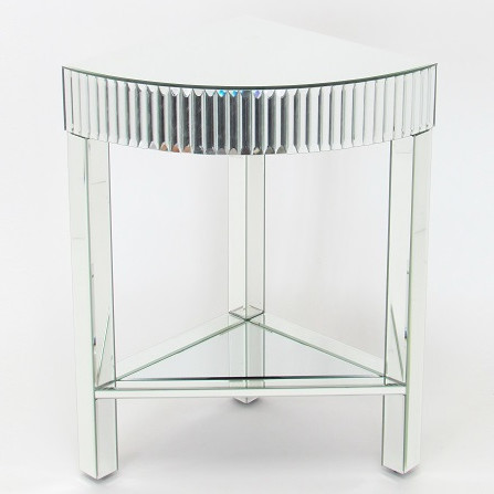 650174 Cherry wood mirrored end tables