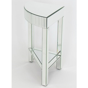 650175 Cherry wood mirrored end tables