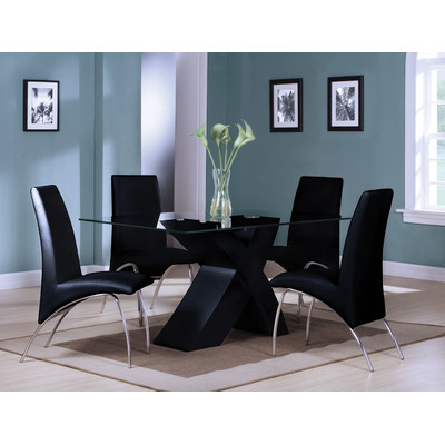 DT00195 tempered glass dining table