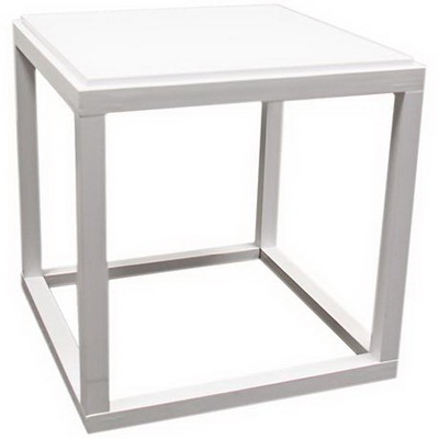 ET00308 Steel end table with marble tops/tempered glass