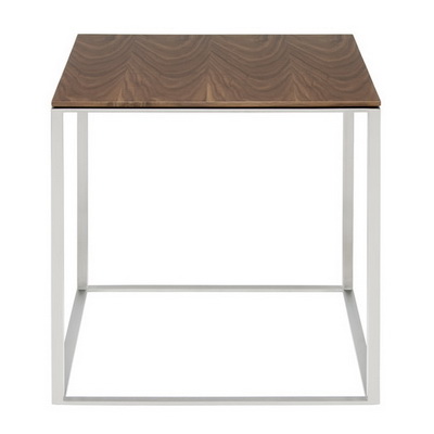 ET00316 Steel end table with marble tops/tempered glass